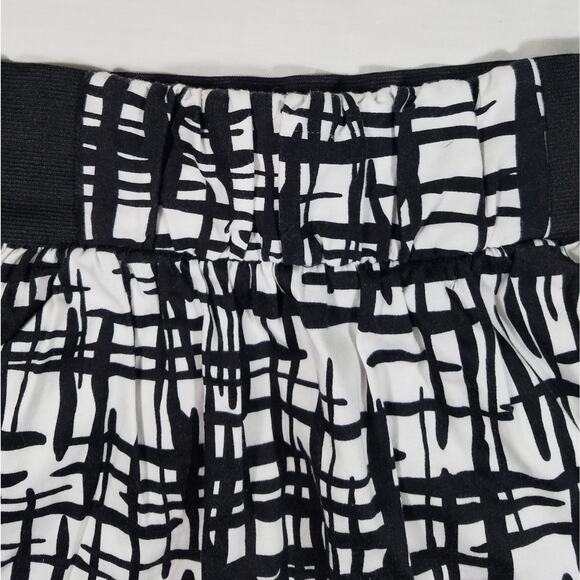 Vintage Mini Skirt Size XS Black/White Cotton Juniors/Big Girls Elastic Pockets - Picture 4 of 8